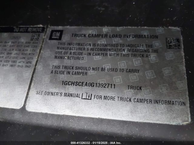 1GCHSCEA0G1392711 Chevrolet Colorado Lt