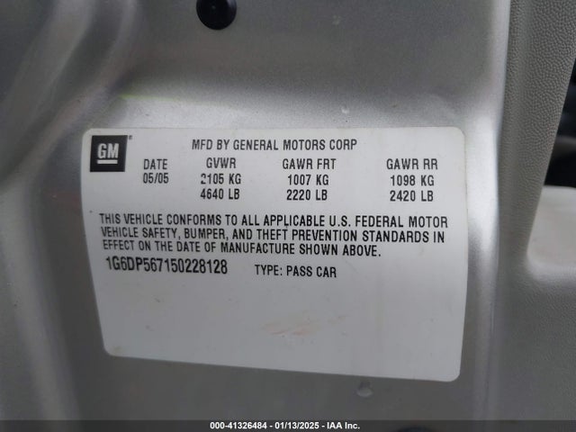 2005 CADILLAC CTS 1G6DP567150228128 Photo 8