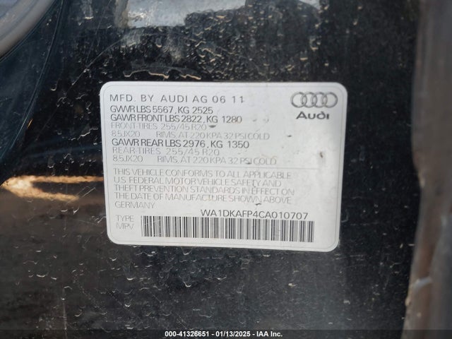 2012 AUDI Q5 WA1DKAFP4CA010707 Photo 8