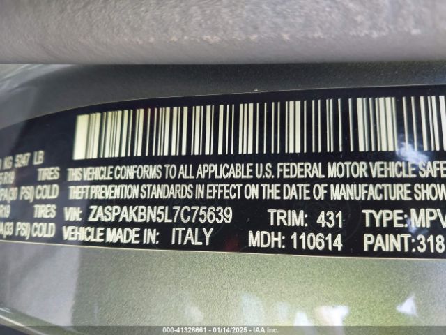 2020 ALFA ROMEO STELVIO ZASPAKBN5L7C75639 Photo 8