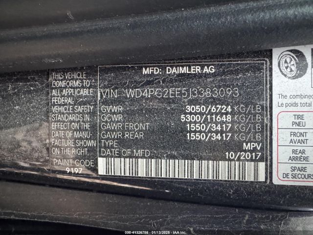WD4PG2EE5J3383093 Mercedes-Benz Metris