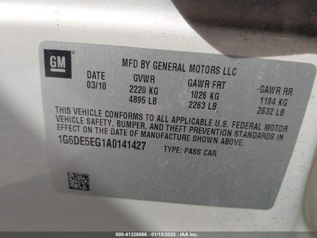 2010 CADILLAC CTS 1G6DE5EG1A0141427 Photo 8