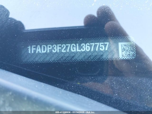 1FADP3F27GL367757 Ford FOCUS SE