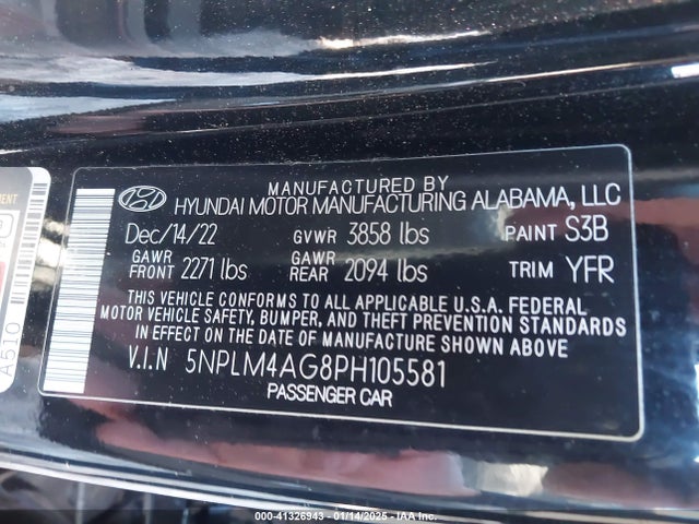 Hyundai ELANTRA SEL 2023 5NPLM4AG8PH105581 Image 9