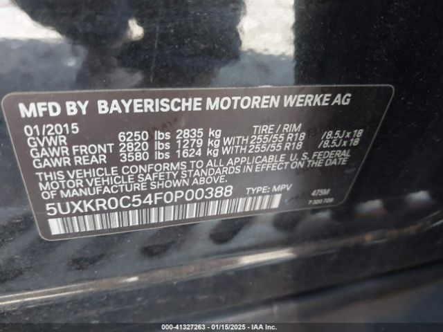 5UXKR0C54F0P00388 BMW X5
