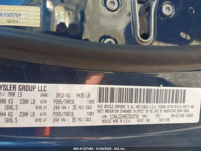 Jeep Compass Latitude 2014 1C4NJCEA0ED522701 Image 9