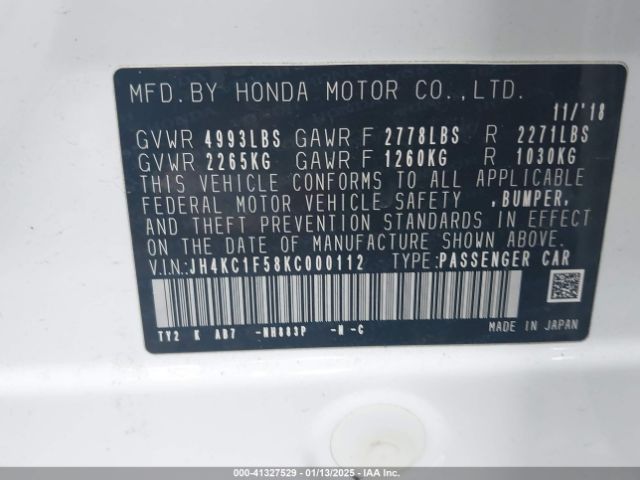 JH4KC1F58KC000112 Acura Rlx Standard