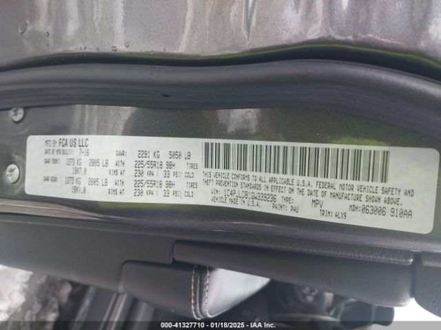 1C4PJLDB1GW339236 Jeep Cherokee Limited