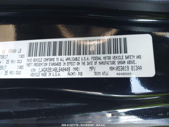 2008 JEEP WRANGLER 1J4GA39148L640449 Photo 8