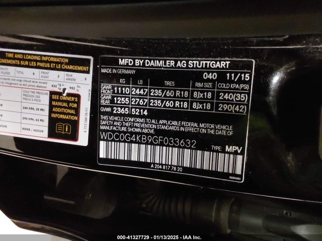 WDC0G4KB9GF033632 Mercedes-Benz Glc 300 4matic