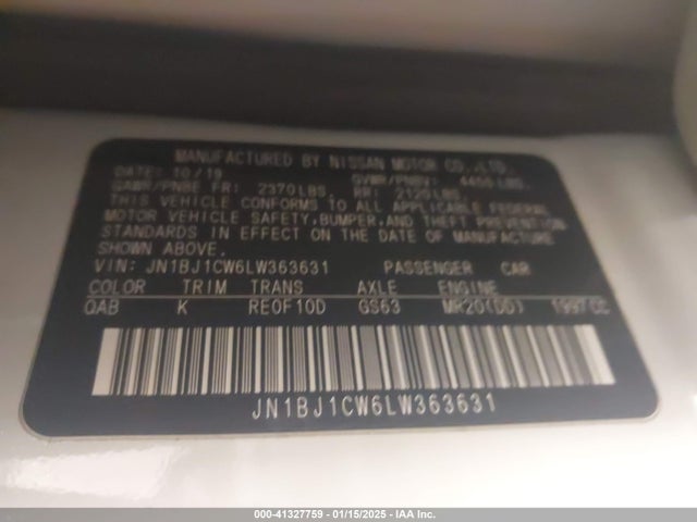 JN1BJ1CW6LW363631 Nissan ROGUE SPORT