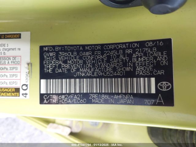 JTNKARJE9HJ524401 Toyota COROLLA IM