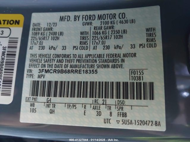 2024 FORD BRONCO SPORT 3FMCR9B68RRE18355 Photo 8