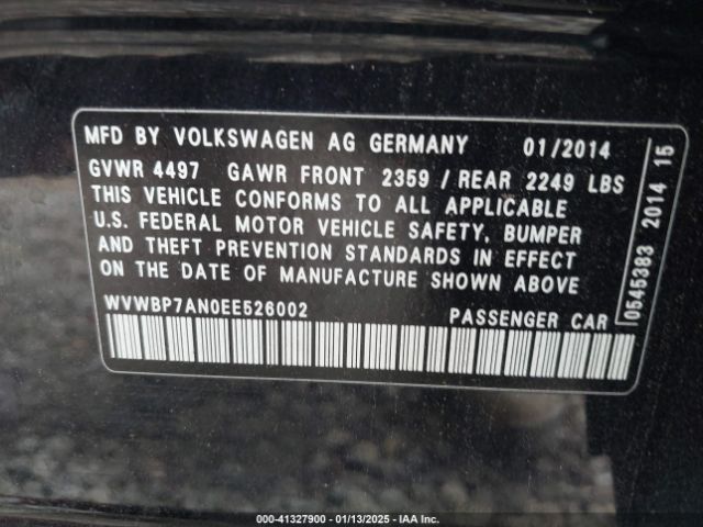 WVWBP7AN0EE526002 Volkswagen Cc 2.0t Sport