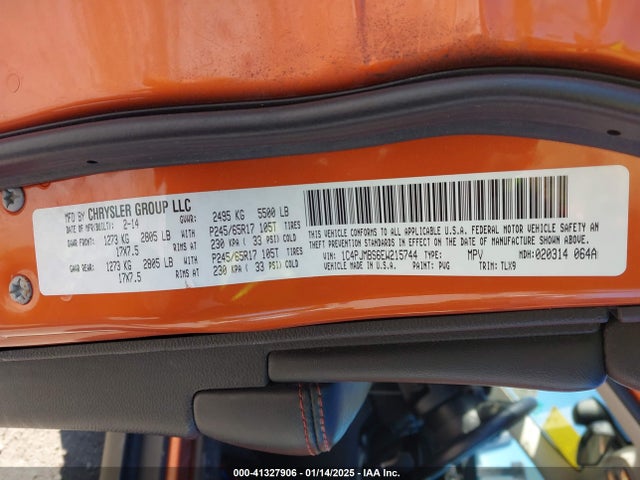 1C4PJMBS6EW215744 Jeep Cherokee Trailhawk