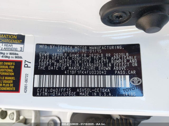 Toyota CAMRY SE 2015 4T1BF1FK4FU023042 Image 9