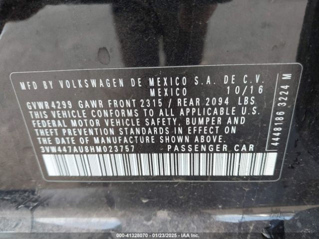 3VW447AU8HM023757 Volkswagen 2.0 tsi