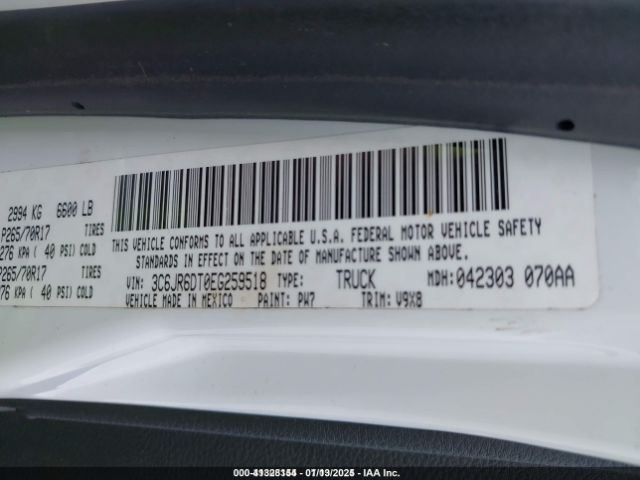 3C6JR6DT0EG259518 RAM 1500 Tradesman