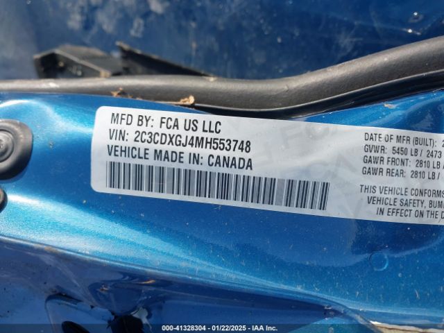 2C3CDXGJ4MH553748 Dodge Charger Scat Pack Rwd