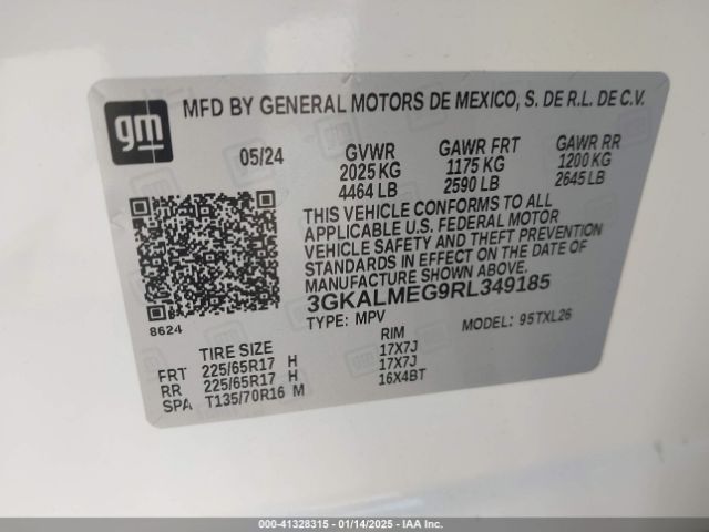 3GKALMEG9RL349185 GMC Terrain Fwd Sle