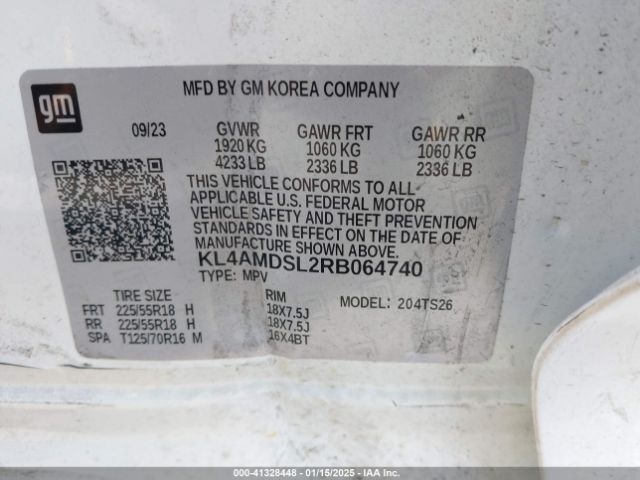 KL4AMDSL2RB064740 Buick Encore Gx Sport Touring Fwd