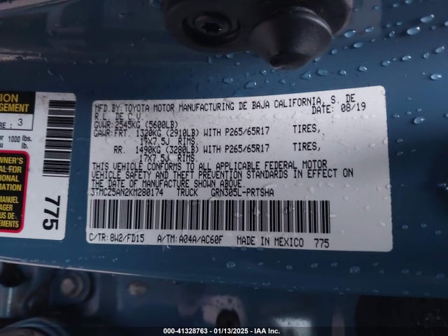 3TMCZ5AN2KM280174 Toyota Tacoma Trd Sport