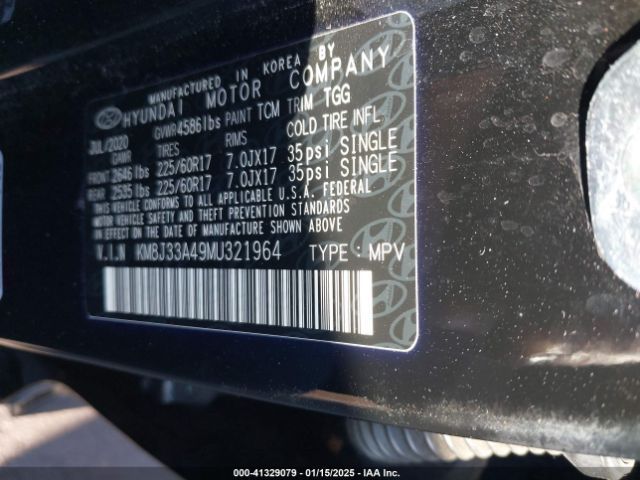 KM8J33A49MU321964 Hyundai Tucson Value