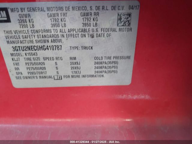 3GTU2NEC6HG410787 GMC Sierra 1500 Slt
