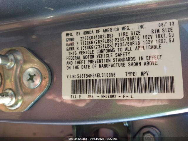 5J8TB4H54EL010956 Acura RDX
