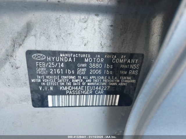 Hyundai ELANTRA SE 2014 KMHDH4AE1EU144227 Image 9