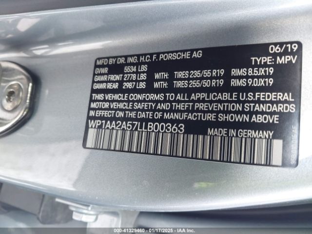 2020 PORSCHE MACAN WP1AA2A57LLB00363 Photo 8