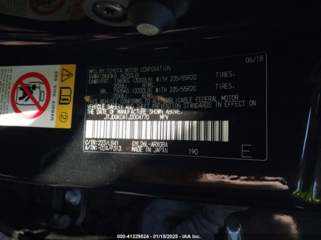 JTJDGKCA1J2004770 Lexus Rx 450hl Premium