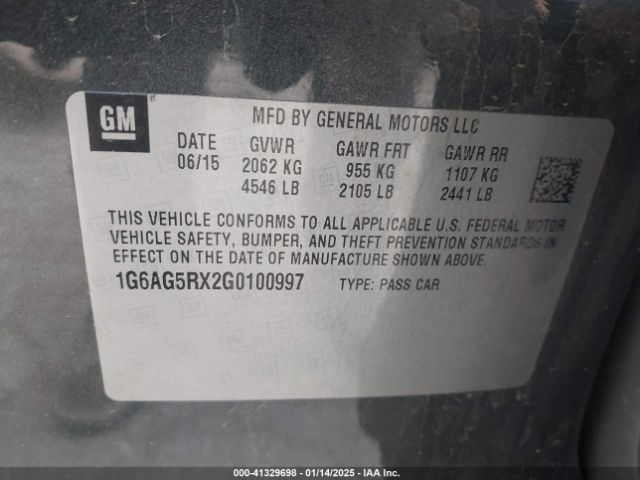 1G6AG5RX2G0100997 Cadillac Ats Standard