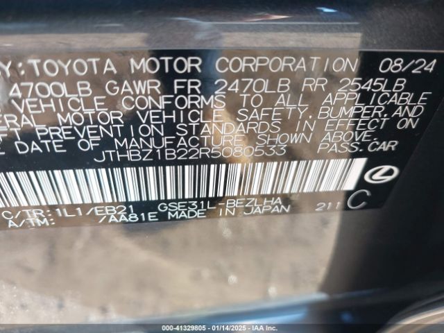 2024 LEXUS IS 350 JTHBZ1B22R5080533 Photo 8