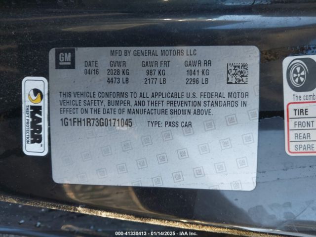 1G1FH1R73G0171045 Chevrolet CAMARO 2SS