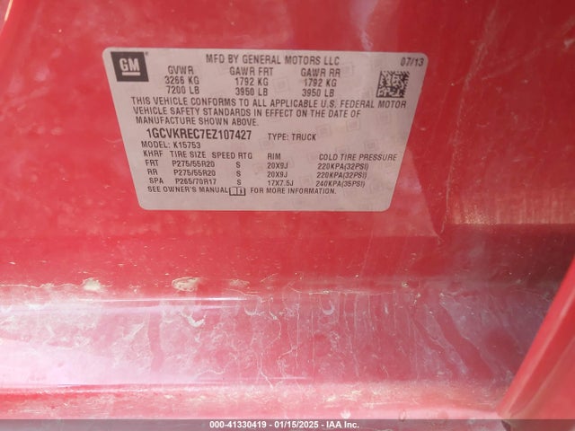 1GCVKREC7EZ107427 Chevrolet Silverado 1500 1lt