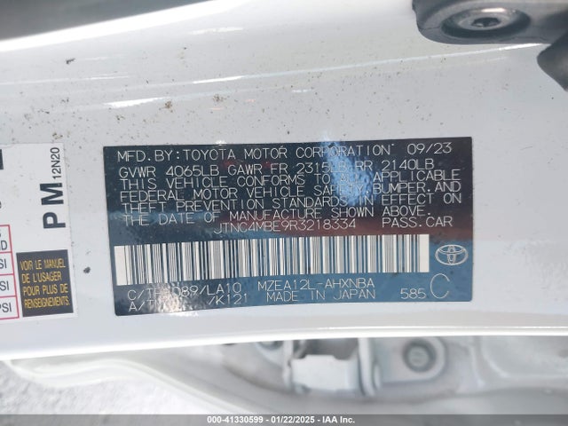 JTNC4MBE9R3218334 Toyota Corolla Xse