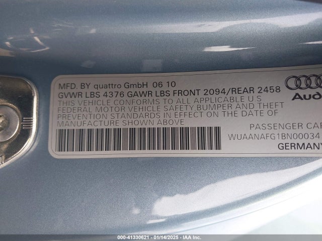 2011 AUDI R8 WUAANAFG1BN000341 Photo 8
