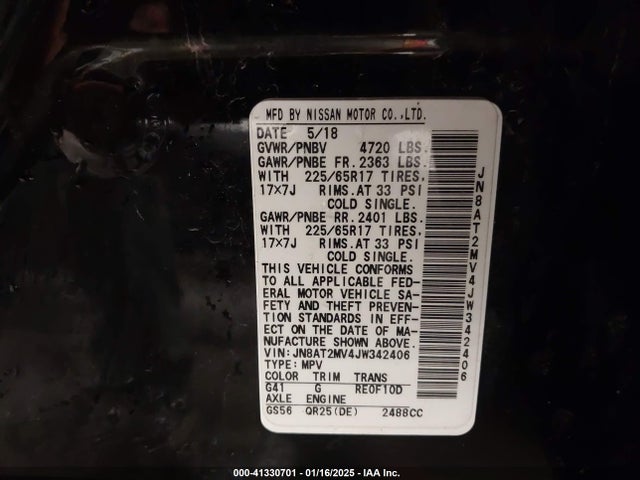 Nissan ROGUE SV 2018 JN8AT2MV4JW342406 Image 9