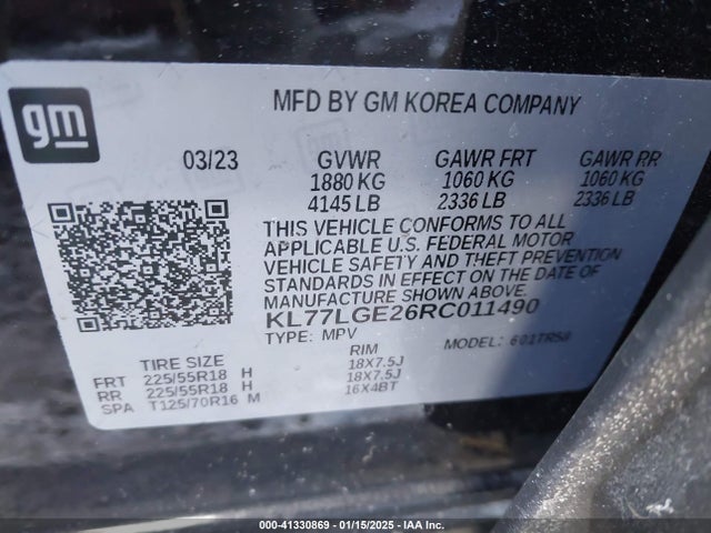 Chevrolet Trax 1rs 2024 KL77LGE26RC011490 Image 9