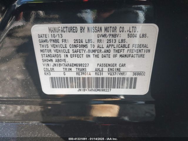 JN1BV7AR4EM698227 Infiniti Q50 Premium