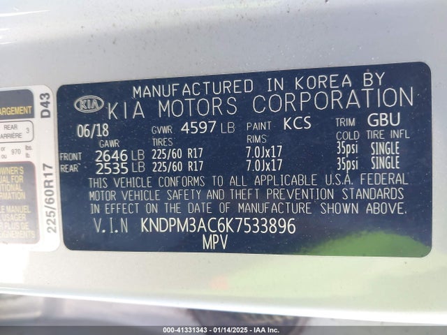 KIA Sportage Lx 2019 KNDPM3AC6K7533896 Image 9