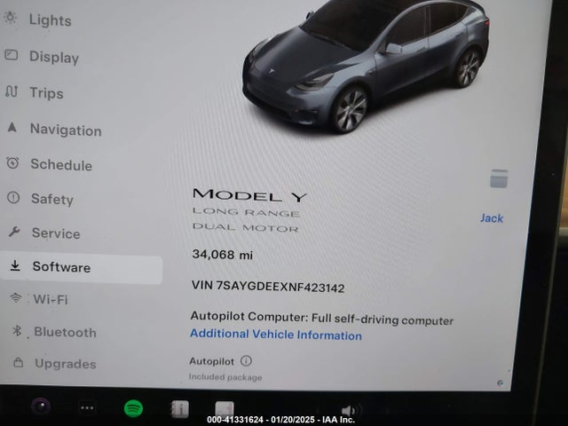 2022 TESLA MODEL Y 7SAYGDEEXNF423142 Photo 6