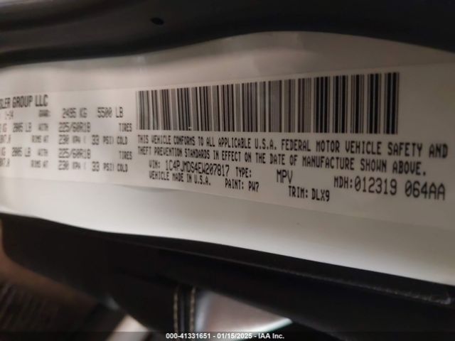 1C4PJMDS4EW207817 Jeep Cherokee Limited