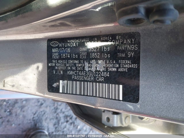 Hyundai ACCENT SE 2016 KMHCT4AE3GU122484 Image 9