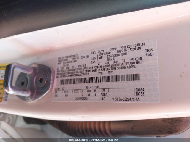 1FMCU9MN5RUA77881 Ford Escape St-line