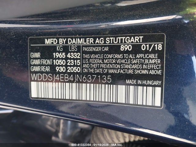 Mercedes-Benz CLA 250 2018 WDDSJ4EB4JN637135 Image 9