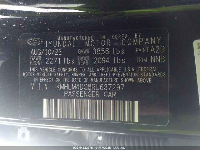 Hyundai ELANTRA SEL 2024 KMHLM4DG8RU637297 Image 9