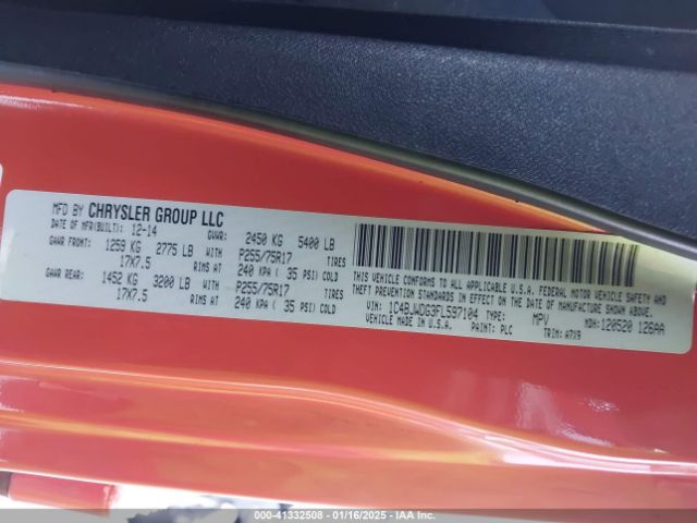 1C4BJWDG3FL597104 Jeep Wrangler Unlimited Sport