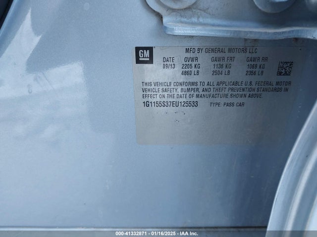 1G1155S37EU125533 Chevrolet IMPALA 2LZ